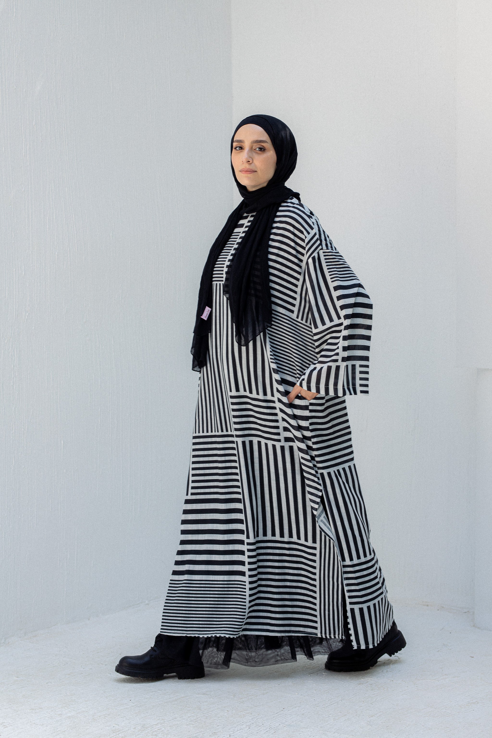 Striped black