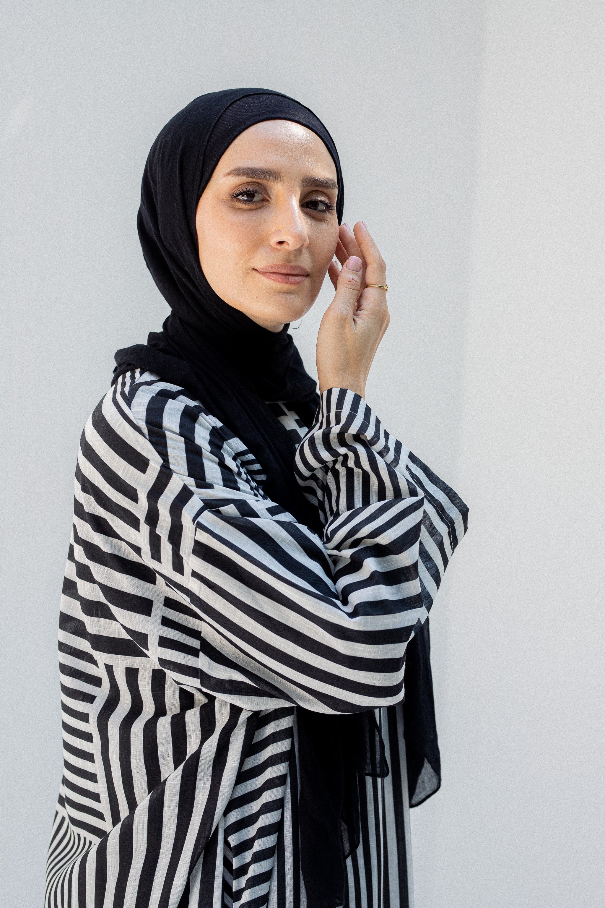 Striped black
