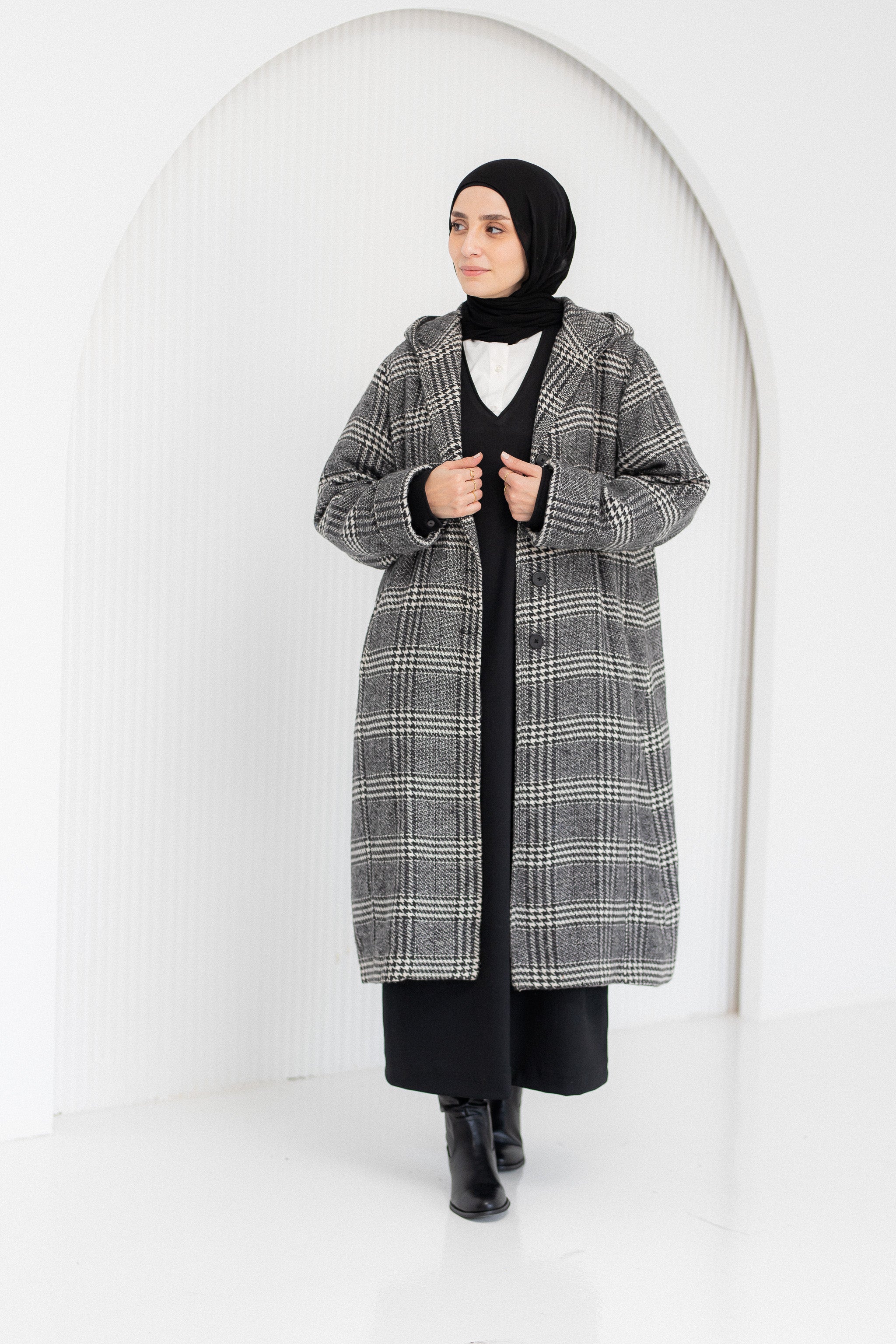 Dress Coat – Check Wool